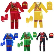 Kids Boys Ninjago Anime Costume Jumpsuit Cosplay Performance Fancy Dress Outfit