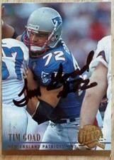 TIM GOAD, 100% AUTHENTIC AUTOGRAPHED 1994 FLEER ULTRA CARD, FOOTBALL LEGEND !