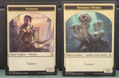 Warrior 017/025 Honored Hydra 007/025 Token Amonkhet Card Game Near Mint TCG