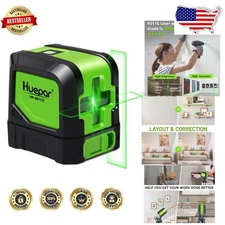 Huepar 100ft Green Laser Level, Self-Leveling, Magnetic Base, Professional Grade