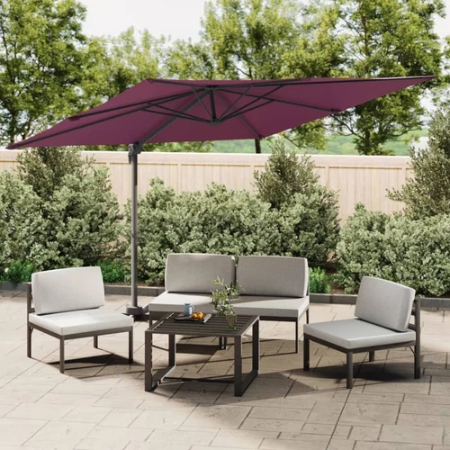 vidaXL Ampelschirm mit Aluminium-Mast 400x300 cm Terrakotta - Bild 9 von 23