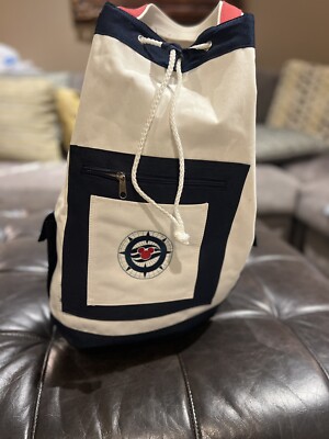 Vintage Disney Cruise Line Nautical Canvas Backpack Duffle  display picture 3