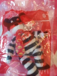 TY McDonald's Teenie Beanie  #9 Hamburger the Bear (2004)  Happy Meal Toy New 