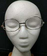 1X Vintage Classic Glass Glasses Korea Frame, Eye Wear-Silver Toned Octagon
