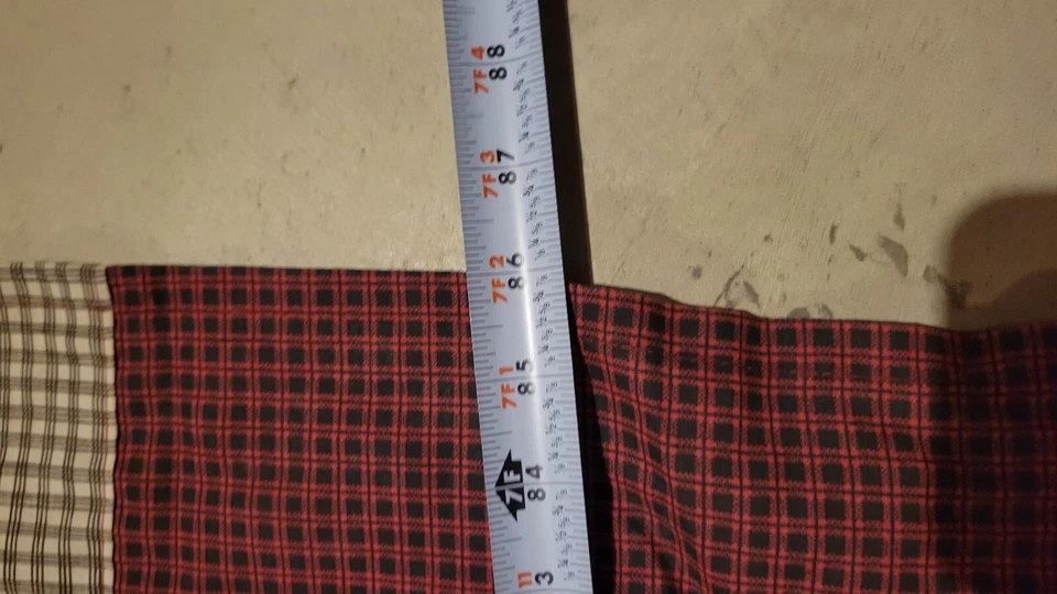 JC Penny Tab Top cortinas de ventana color óxido y rayas neutras se venden como par 17x86 Foto 4 de 4