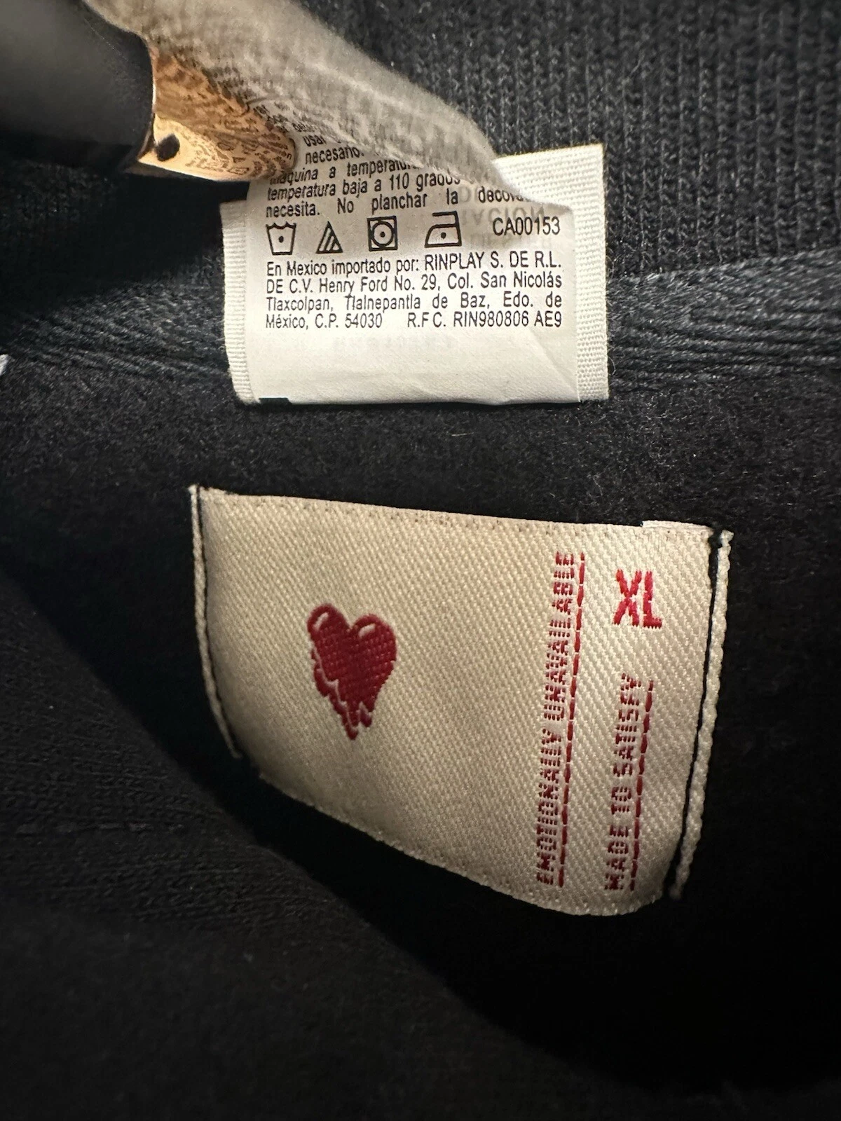 Felpa con cappuccio Champion emotivamente non disponibile nera XL streetwear supreme