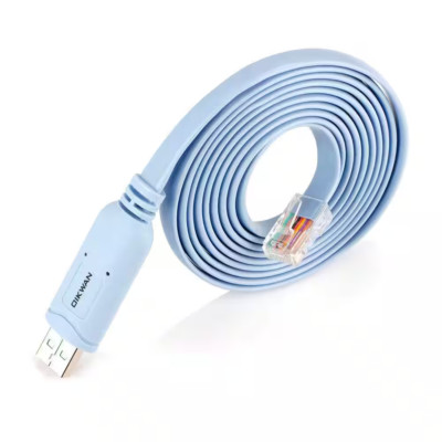 Essential 10 Ft. USB to RJ45 Serial Console Cable Blue for Cisco Routers/Ap Rout