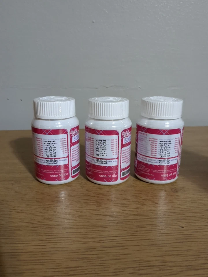 3 Bottle Supreme Gluta White 1500000Mg Whitening Softgel 30pc - Image 4 of 4