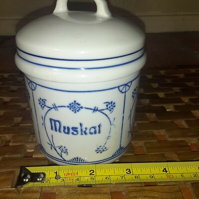 Jager Eisenberg Blau Saks Mustard Pot Ceramic German Democratic Republic