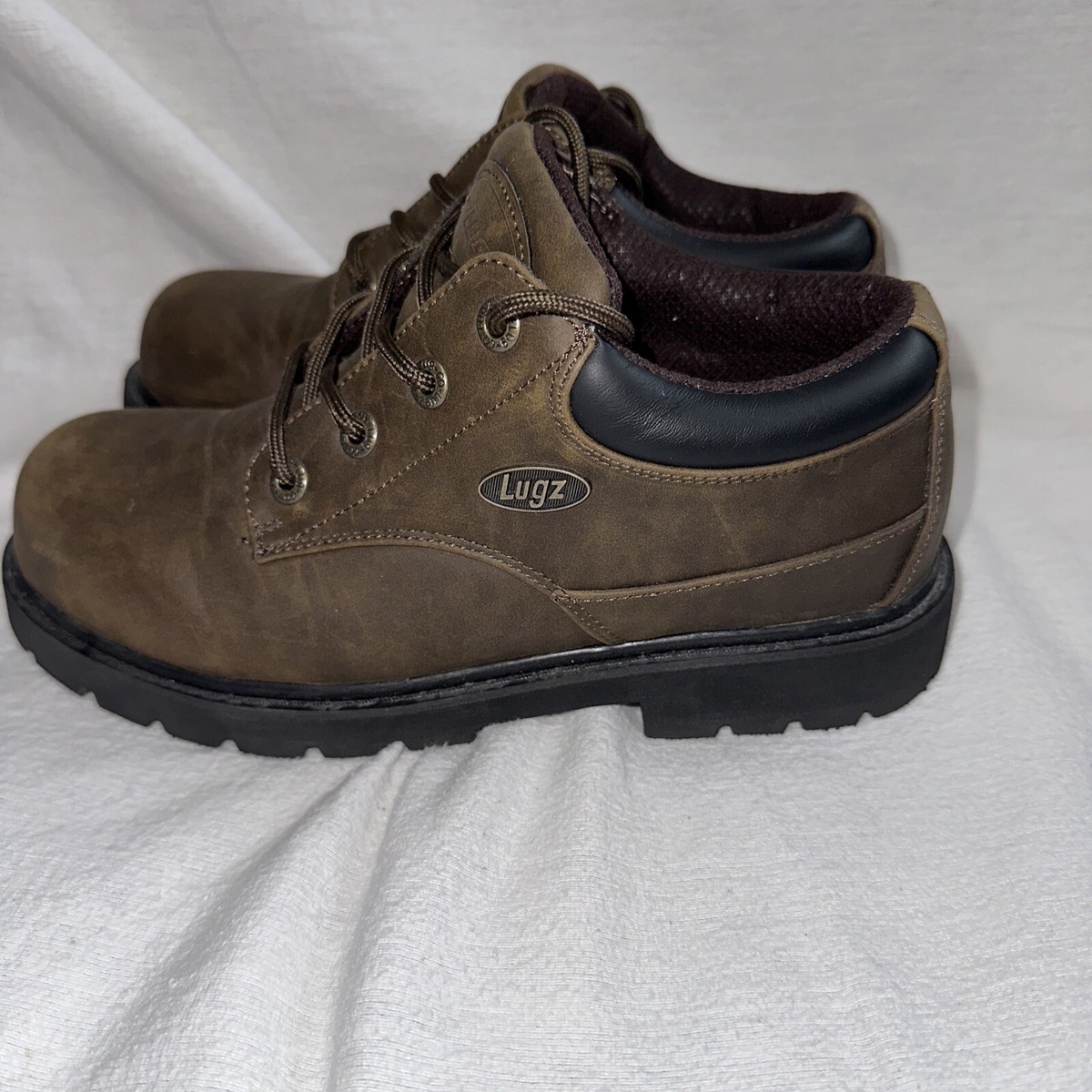 NY Lugz Men's Leather Boots Size Leather Lace Up Booths