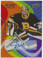 2022-23 Upper Deck Allure Color Flow Autographs Full Rainbow SF88 Jeremy Swayman