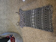 Maurices Dress Womens Small Black Multicolor Geometric Blousy Boho Southwestern