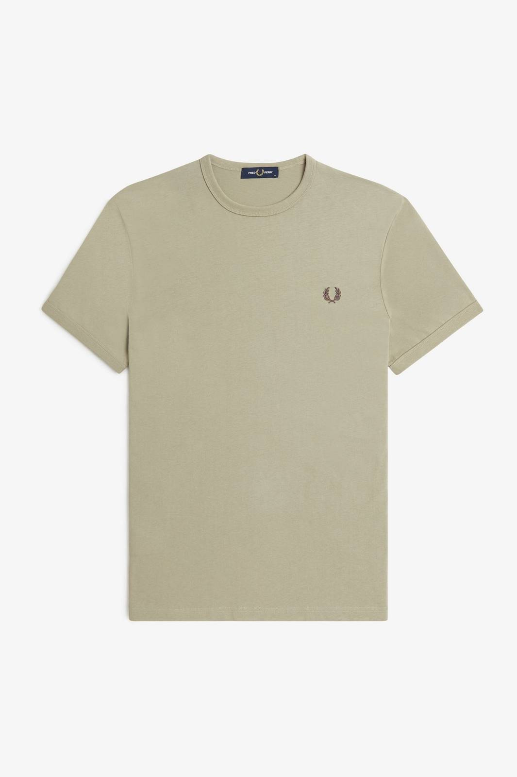 Fred Perry Ringer Tee - T-shirt A Manica Corta Beige - Taglia XL Abbigliamento