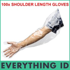 SHOULDER LENGTH DISPOSABLE CATTLE CALVING BIRTH PREGNANCY EXAMINATION GLOVES