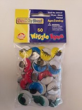 20mm Colored Painted Wiggle Eyes 50 Pieces E39 