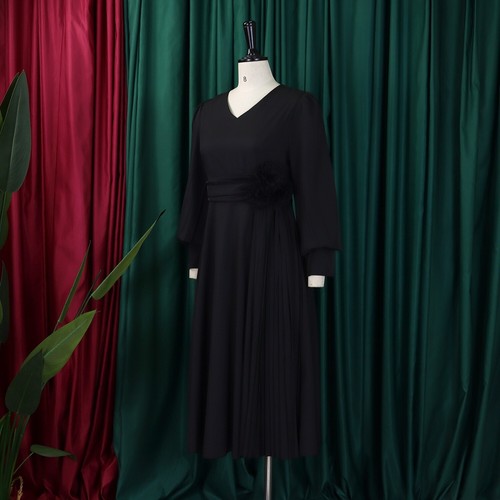 Midikleid Damen Übergröße V-Ausschnitt für kurvige Frauen Kirche Brautkleider - Bild 13 von 42