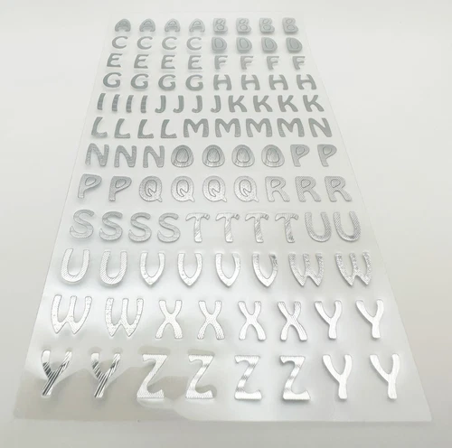Self Adhesive gold&silver Alphabet Letter&number Stickers Card Making Art&Craft - Picture 9 of 26