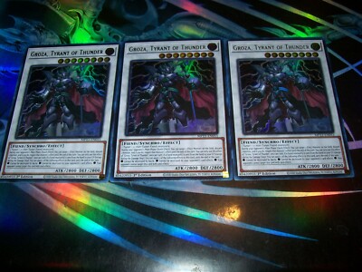 3x Groza, Tyrant of Thunder 1st Edition Ultra Rare MP23-EN055 Yu-Gi-Oh!