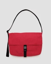 New W/tags BAGGU Nylon Messenger Bag In Candy Apple Red, MSRP $68.00