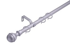 19 mm Extendable Metal Curtain Poles Black & Silver Colours Beautiful Designs