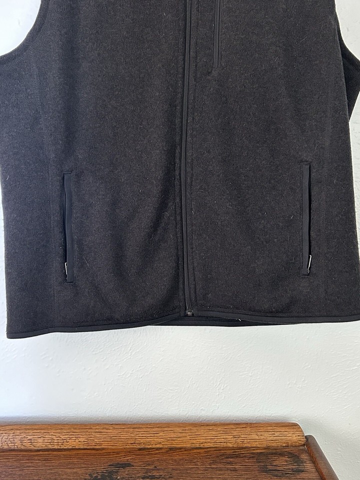 Patagonia Men's Black Fleece Vest Full Zip with Tech Pocket Size XL eBay