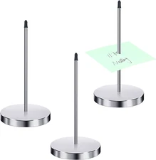 Chinco 3 Pcs Desk Receipt Holder, Stainless Steel Bill Fork, Receipt Spike Stick