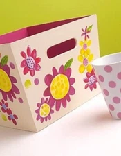 2 Sheets Girly Flowers WALLIES ADHESIVE CUTOUTS