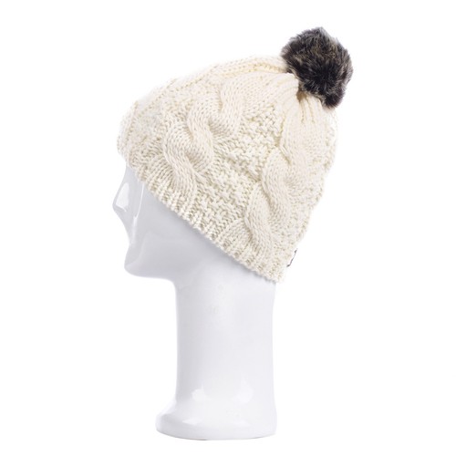 Premium Twist Cable Knit Solid Color Winter Beanie Hat w/ Pom Pom- Diff Colors - Picture 8 of 21