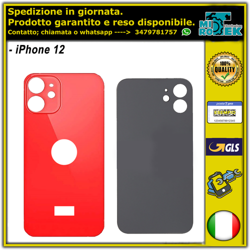 Altoparlante IPhone X Schiena Posteriore Per IPhone 12 Con Vetro E Telaio - Housing Completo Back Cover Schiena Iphone 12 - Foto 10