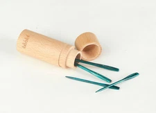 Knitter's Pride Mindful Darning Needles Teal in Beech Wood Container