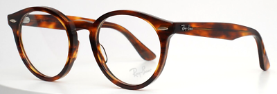 RAY BAN Larry RB7680V 2144 Striped Havana Mens Round Eyeglasses 49