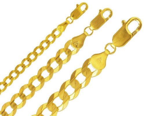 14K Solid Gold Open Cuban Link Chain 3 