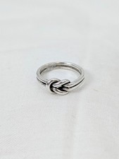 Retired James Avery Sterling Silver Lover's Knot Ring Size 3.5
