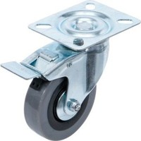 BGS DIY Lenkrolle MIT Bremse Ø75Mm Kugelgelagert Anschraubsockel 50Kg | 81957