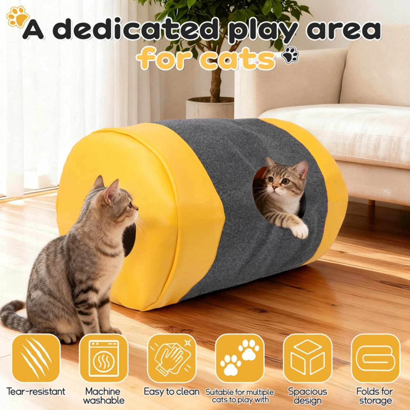 Cat Play Bag Cave Portable Sleeping Bag for Running Hide and Seek Scratching