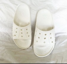 Crocs Classic Slide Sandals White Unisex W8 M6 Slip On Comfort