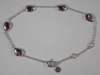 LINKS OF LONDON 925 STERLING SILVER NEW HOPE STATION CHAIN 7.75'' BRACELET