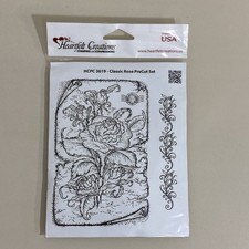 Heartfelt Creations Classic Rose Cling Stamps 2 Pc HCPC-3619