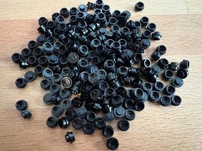 Lego 1x1 Black Round Plates x200 Dots Stud Part Piece Bulk Lot - Legos #4073