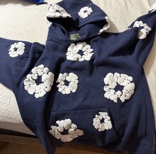 Denim Tears Cotton Wreath Navy Blue and White Sweatsuit, Size M