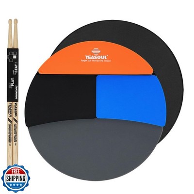 Practice Drum Pad, 4 Surfaces Drum Practice Pad, Silent Practice Pad for Drum