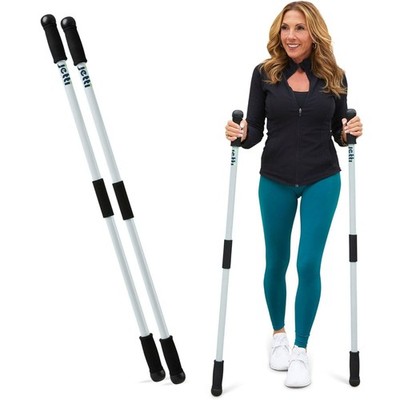 Weighted Walking Sticks for Seniors, Women & Men   1.2lb Each Ergonomic Hikin...