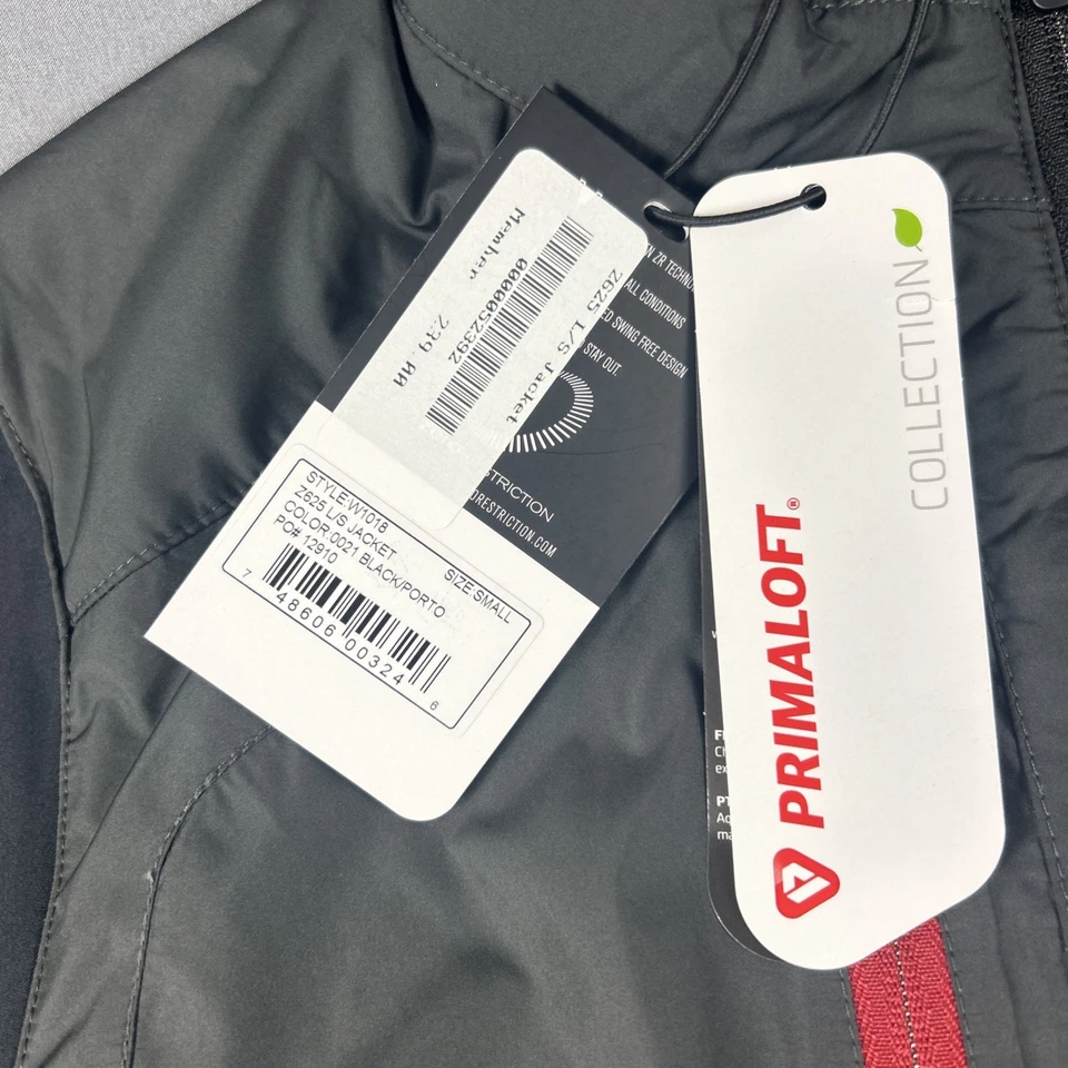 Zero Restriction Golf Jacket Sleeve Logo Quilted Small Black Polyester MSRP $239 - Image 4 of 4