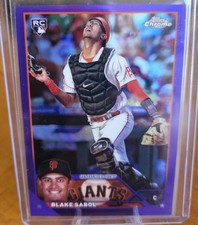 2023 Topps Chrome Update Blake Sabol Giants Purple Refractor RC /250 USC151