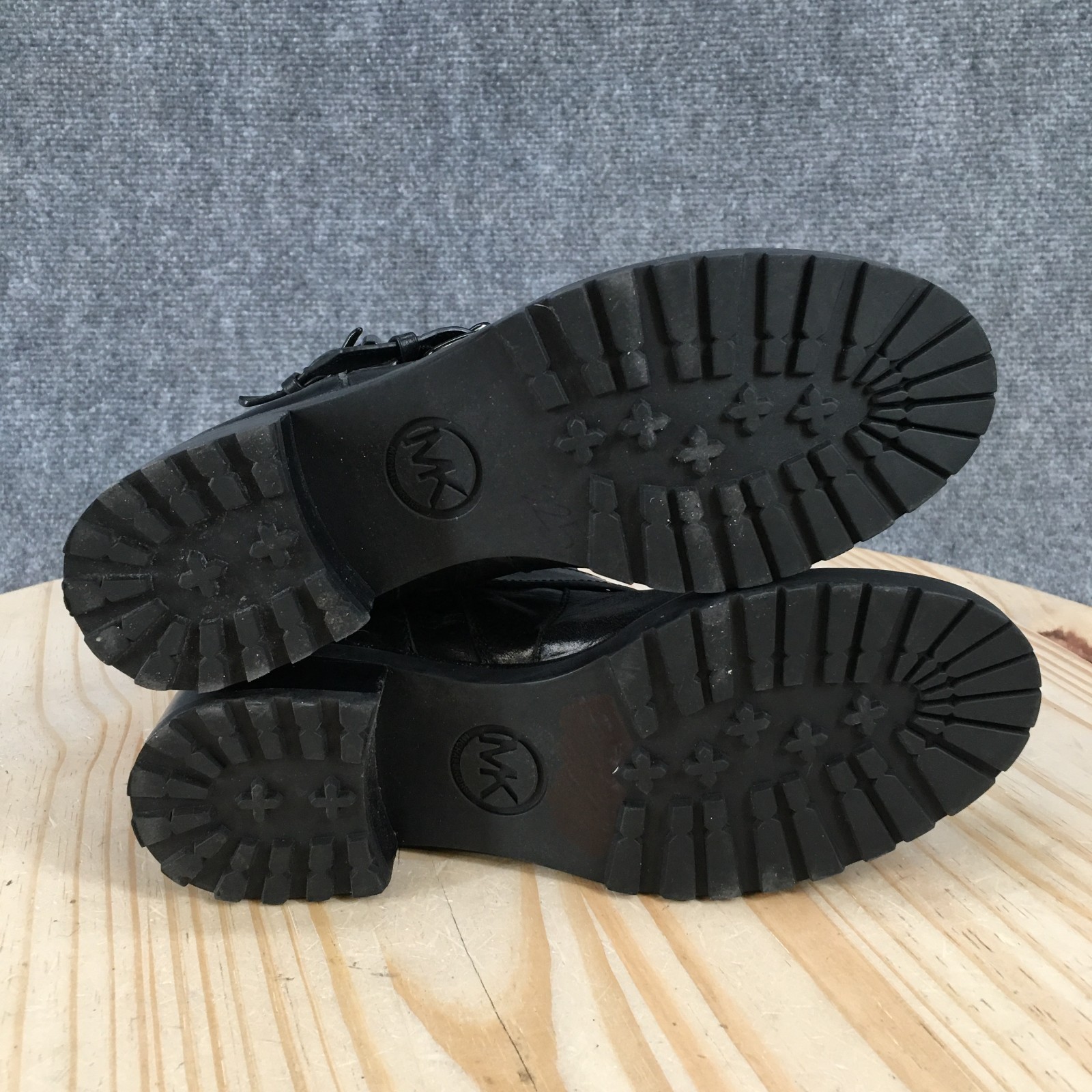 Michael Kors Gretchen Ankle Boots Womens 5.5 M Side Zip Heels Leather Black thumbnail 7