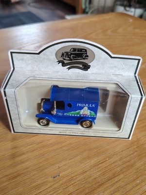 Neuwertiger LledoDruckguss Werbewagen Primula Käseaufstrich Vintage Made in ENGLAND 
