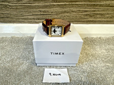 NOAH x TIMEX Collaboration Moon Phase Watch Wristwatch Gold Brown Leather NEW