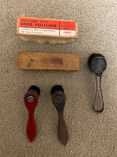 5 Vintage Shoe Brushes - Shinola and Empire plus a Royal with metal handle