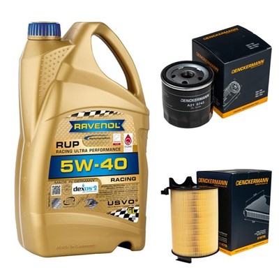 DENCKERMANN Inspektionspaket 5L RAVENOL 5W-40 für VW Jetta IV 1.2 TSI