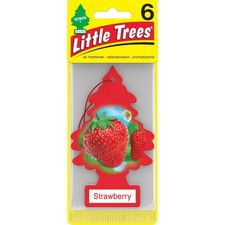 Little Trees 60312 Strawberry Hanging Air Freshener for Car  Home 6 Pack 